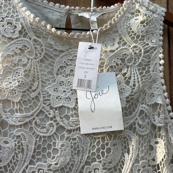 JOIE VIONNE CROCHET LACE Cream DRESS NWT Size Small MSRP $198 - Picture 4 of 16